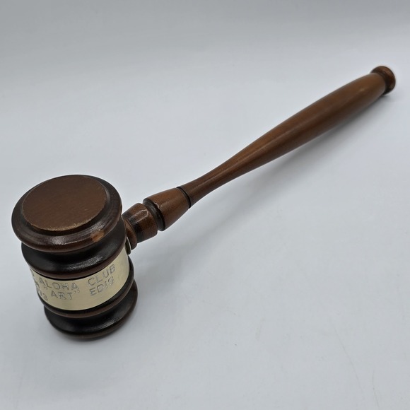 Other - Vintage Wooden Gavel 1973 Aloha Club